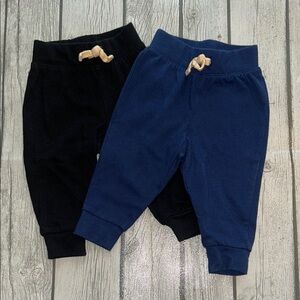 Okie Dokie 3mo Black and Blue Jogger Pants